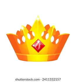 Golden crown on a white background. Vector illustration