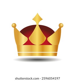Golden crown on a white background. Vector image.