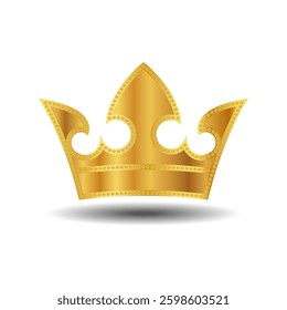 Golden crown on a white background. Vector image.