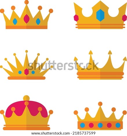 Golden crown on a white background. vector illustration.