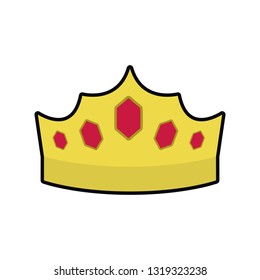 golden crown pop art icon