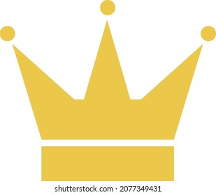 Corona dorada para el ranking. Vector.