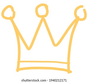 The golden crown with red and white gems.