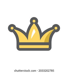 Corona de Oro para un icono del Royal King Vector.