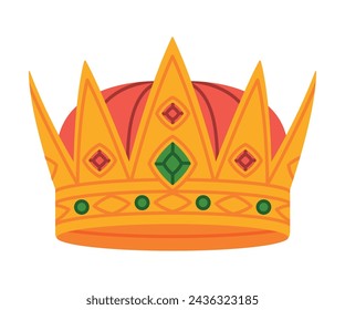 Golden Crown as Royal and Monarch Symbol Vector Illustration