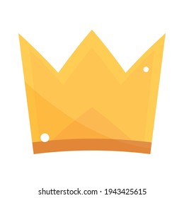golden crown royalty icon isolated