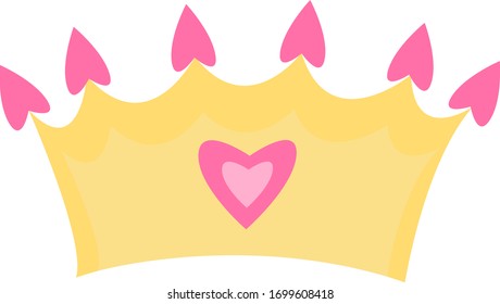 Golden crown with rubies. Golden crown vector
