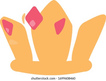 Golden crown with rubies. Golden crown vector