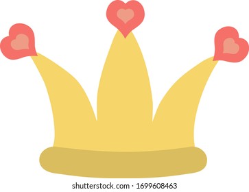 Corona dorada con rubíes. Vector de la corona dorada