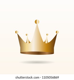 Golden crown with shadow