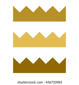 Golden crown silhouette. Vector illustration.