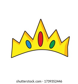 símbolo de la corona dorada el diseño del vector rey. joyería.