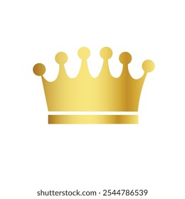 The golden crown is a symbol of leadership vector illustration isolated on white background