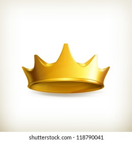 Golden crown, vector