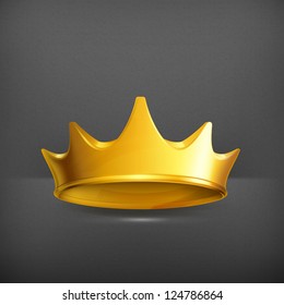 Golden crown, vector