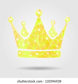 Golden crown, vector