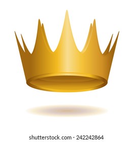 Golden crown, vector