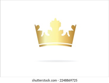 golden crown vector design hand drawn