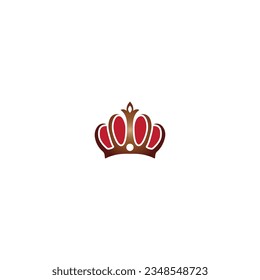 diseño vectorial de la corona dorada para icono, símbolo o logotipo. logotipo de la plantilla de la corona