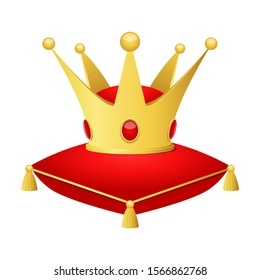 Golden crown vector design illustration isolated on white background