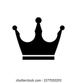 Golden crown vector icon. Hand made illustration isolated