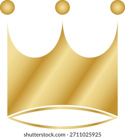 Ilustração do ícone do vetor da coroa dourada
