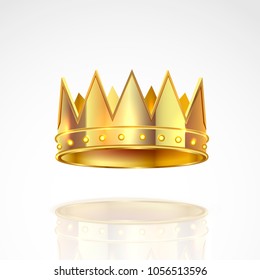 Golden crown. Vector illustration.