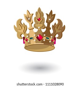 Golden crown. Vector illustration