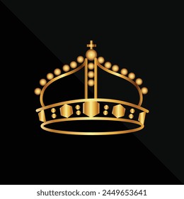 Corona de oro, Ilustración vectorial, editable eps 10