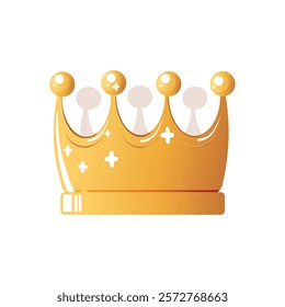 A golden crown vector illustration for themes like royalty, luxury, awards, leadership, or celebration.