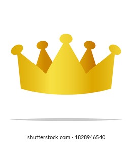 Golden crown vector isolated illustration
