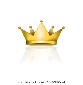 Golden Crown vector mesh. Royal crown.
