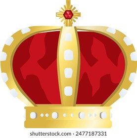 Golden Crown Vektorgrafik Ranking-Symbol