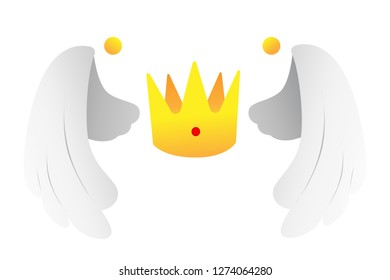 golden crown with wings 