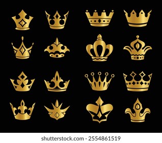 Golden crowns set collection pro