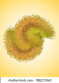 Golden crumbs 3D