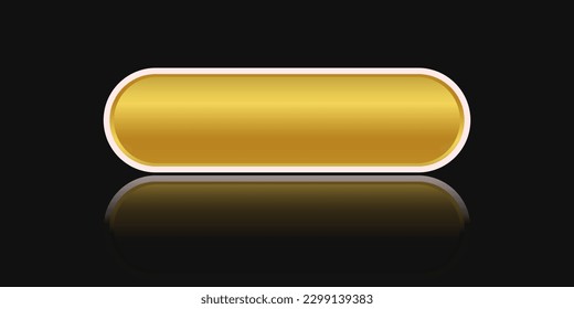 Golden CTA button template, dark background.