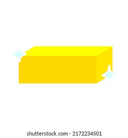 golden cube. Geometric background. Vector illustration. stock image. 