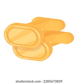 Vector de dibujos animados de iconos de enlace dorado. Lujo de moda. Vínculo moderno