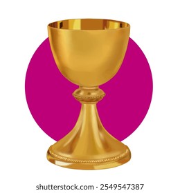 Golden Cup chalice religiöse Ikone, Eucharistie, katholische Kirche.