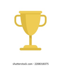 Golden cup icon. Flat illustration of Golden cup vector icon isolated on white background