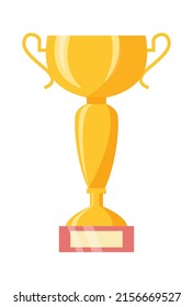 Golden Cup. Sport Winner Trophy. Vector illustration