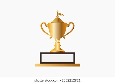 golden cup trophy design shiny