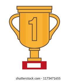 Golden cup vector, first place, winner