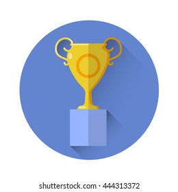 Icono del ganador de la Copa de Oro Icono Ilustración de un vector plano