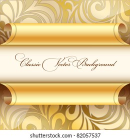 Golden curled wallpaper