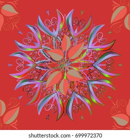 Golden curls, shiny tracery weave. Vintage old background. Beautiful bright rough cloth, canvas. Pattern, seamless, floral border. Garland of flowers. Vector illustration.