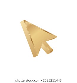 Cursor de oro para el ordenador. Premium Golden Arrow para escritorio.