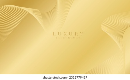 Golden Curve Gradient Background Illustration, Luxury Background