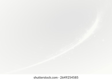 Golden Curved Light Ribbon PNG. Smooth Twisting Line with Glowing Shine and Elegant Sparkle Effect for Festive Decoration, Holiday Design, or Luxury Visual Elements on Transparent Background